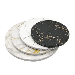 Black Marble 12mm Thick Cardboard Cake Board Round Strong Heavy Mdf Cake Board