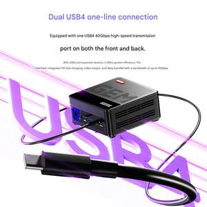 Mini PC de bureau professionnel avec AMD Ryzen 7 8845HS OCuLink 2x DDR5 2x PCIe Win11 WiFi6 Ordinateur portable de bureau Octa Core - Product Image 4