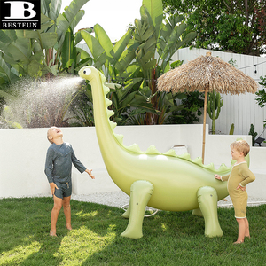 สปริงเกอร์ไดโนเสาร์เป่าลมขนาดใหญ่ ทำจาก PVC หนาพิเศษ สูง 78 นิ้ว ฉีดน้ำสำหรับเด็กและผู้ใหญ่ เล่นสนุกกลางแจ้งในฤดูร้อน - Product Image 2