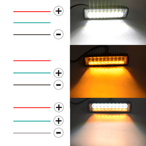 Barra de luz Led de trabajo para motocicleta, lámpara de señal DRL, advertencia externa, luces diurnas, 6 pulgadas, 18W, 24W, 60W, <span class=keywords><strong>4x4</strong></span> - Product Image 6
