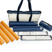 Compagnon de nuit de jeu de couleur personnalisée Ensemble de Mahjong de taille standard Sacs fourre-tout Mahjongg larges avec fermeture à glissière