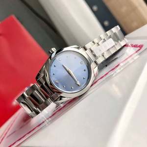 นาฬิกาข้อมือจักรกลสไตล์มินิมอลคุณภาพสูง ตัวเรือนสแตนเลสแท้ สำหรับผู้หญิง แฟชั่นสไตล์ธุรกิจ ยี่ห้อโอเมก้า - Product Image 2