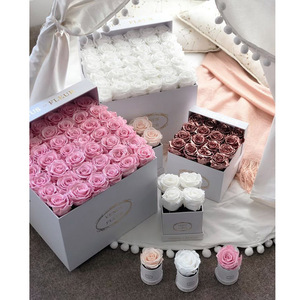 Boîte Cadeau Roses Eternelles <span class=keywords><strong>En</strong></span> Boite I <span class=keywords><strong>Love</strong></span> You Conserved Rose Gift Set Valentin Eternal Flower Home Decoration Carton Box OEM ODM - Product Image 5