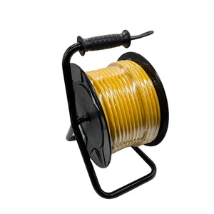 Câble d'extension EU 50m avec <span class=keywords><strong>enrouleur</strong></span>, 4 prises, conducteur en cuivre SJTW, gaine en caoutchouc pour appareils électroménagers - Product Image 4