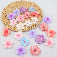 Kit bunga buatan bunga untuk hiasan kepala DIY Hanfu kostum kuno dan mawar lima titik untuk membuat tanaman hias