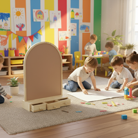 Tableau magnétique Art Déco avec tiroir, tableau de dessin en bois écologique pour écrire et dessiner, portable
