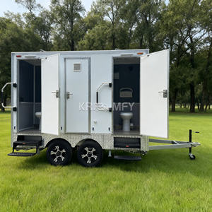 Toilettes portables de luxe pour événements, remorque de salle de bain extérieure, 2025 stations - Product Image 3