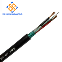Cable de Fibra Óptica Híbrido GYTS 4B1+RVV 2x2.5, Blindado con Cinta de Acero, para Sistemas de Cámaras CCTV/IP, Uso en Exteriores