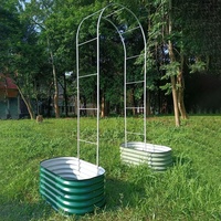 Treillis en acier enduit de poudre pour la culture de plantes Treillis arqué U1 pour le jardin grimpant