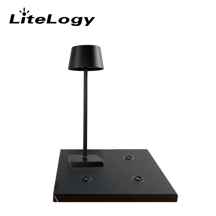 Customized Rechargeable Tischlampe Cordless Lampe De Table Led Battery Operated Tafellamp Metal Table Lamp With Charging Base
