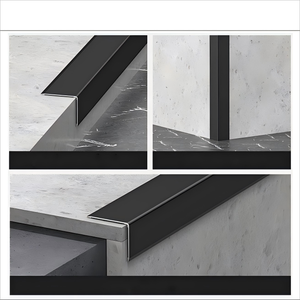 Protector de esquina de Metal en forma de L con borde igual de aluminio <span class=keywords><strong>Flexible</strong></span> para azulejos y pisos de madera Moldura de borde decorativo <span class=keywords><strong>flexible</strong></span> - Product Image 5