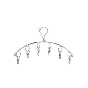 Séchoir à chaussettes en acier inoxydable Gullwing avec 5 pinces, design minimaliste, résistant à la rouille, organisateur de vêtements - Product Image 1