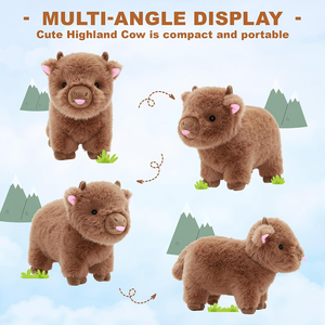 Peluche de Vaca Highland de 9.4 Pulgadas, Mini Vaca Escocesa de Peluche, Suave y Portátil, Regalo para Niñas, Niños y Bebés - Product Image 2