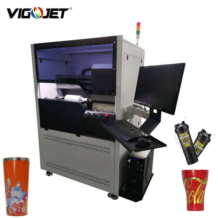 Cup Uv Printer Fles Drukmachine 360 Uv Flatbed Printer Speciaal Geproduceerd Voor Fles & Cup Cilinder Kegel Materialen