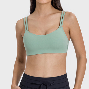 女性クロップトップセクシースポーツブラガールズワークアウトヨガウェアコンフォート高品質ジム通気性フィットネスヨガブラ - Product Image 4