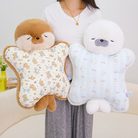 Nouvelle Peluche Super Douce en Forme de Phoque, Coussin de Dessin Animé et Coussin de Poignet, Poupée en Polyester Style Douyin Authentique