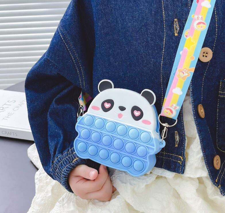 New Kids Cute Stress-relief Panda Cartoon Bag Small Crossbody Bag for Girls