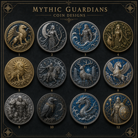 Pièce de monnaie de défi personnalisée en relief 3D Gardiens Mythiques, Grifone et Dragon fantastiques, médaillon commémoratif en métal pour cadeau