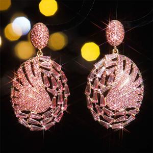 Pendientes de Botón con Forma de Mariposa Estilo Europeo Americano para Mujer, Populares, Exagerados, de Aleación de Zinc, con Cristales de Imitación, Joyería de Moda - Product Image 5