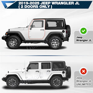 ULON Jeep JL Trittbrett Seitenschweller Passend für 2018-2024 Wrangler JL 2-Türer, Hochbelastbare Stahl-Nerf-Bar Trittbrett Rock Slider Schiene - Product Image 4