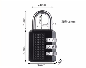 Kích thước lớn 4-kỹ thuật số kết hợp An Ninh Kẽm hợp kim ổ khóa bền chống trộm mật khẩu không thấm nước sử dụng cửa - Product Image 2