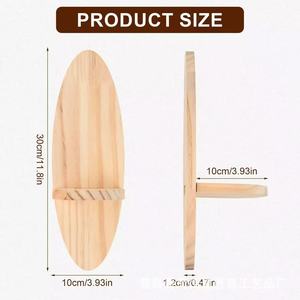 Wooden <b>Wall</b> <b>Mounted</b> <b>Shelf</b> Oval Shape Solid Wood Plant Rack For Bedroom Living Room Display - Product Image 4