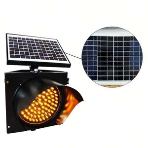 Luz de Baliza Intermitente Amarilla LED Solar Recargable, Luz de Seguridad Vial para Control de Tráfico en Exteriores - Product Image 3