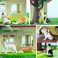 Juego de 8 Figuras de Animales en Miniatura para Escritorio, Figuras Realistas de Gatos, Juguete Educativo, Adornos para Pasteles de Gatitos para Niños
