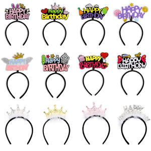 มงกุฎวันเกิดสำหรับเด็กและผู้ใหญ่ วัสดุพลาสติก สำหรับตกแต่งงานปาร์ตี้ - Product Image 1