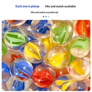 ลูกแก้วจีนรูปทรงเรขาคณิตขนาด 14-25 มม. ขายส่ง ของเล่นย้อนยุค ลูกปัดสำหรับใส่ขวด เกมหมากฮอส ลูกปัดแบบหลวม - Product Image 3