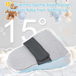 8082 multiusos bebé tumbona cuña almohada para <span class=keywords><strong>lactancia</strong></span> infantil cojín de apoyo compacto portátil antideslizante bebé cuña almohada - Product Image 5