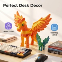 FUSEJOY Cheval Volant Imprimé en 3D, Animal Mignon Anti-stress, Article Décoratif Best-seller, Figurine d'Action Déformée Tendance