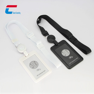 Longe d'impression en polyester en gros porte-<span class=keywords><strong>carte</strong></span> d'identité rétractable pince à badge lanière de cou avec Nfc - Product Image 5
