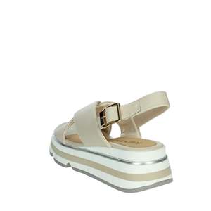 Sandali con Zeppa da Donna Keys K-11013 Beige con Plateau e Cinturini Stile Estivo - Product Image 2