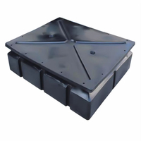 Ponton flottant Hisea Dock toutes saisons en PEHD rempli de mousse EPS, protection UV, haute flottabilité, noir, ponton articulé marin 500 kg