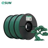 Filamen Printer 3D ESUN PLA 1.75mm 1kg Holly Green 210-230 Plastik Batang Ekstrusi untuk Pencetakan FDM Kecepatan Tinggi 27 Warna Bersertifikat