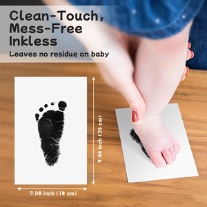 Tarjetas de Hitos para Bebés sin Tinta, Kit de 2 Piezas, Molde para Huellas de Pata de Perro, Manos y Pies, 5 Colores, <span class=keywords><strong>Huella</strong></span> de Recién Nacido, 2 Papeles, Inserto para Foto - Product Image 6