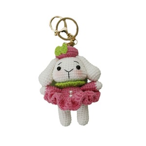 Pendentif lapin <span class=keywords><strong>en</strong></span> laine crochetée, motif dessin animé, fruit fait main par Weaver Girl, tissé avec raffinement par Mère. - Product Image 5