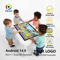 Tableta Educativa Infantil de 32 Pulgadas con Pantalla Táctil Inteligente, Android/Windows, para Juegos, Juguetes Sensoriales y Actividades Interactivas