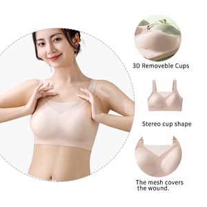 <span class=keywords><strong>Sujetador</strong></span> Post-Mastectomía sin Costuras, Cómodo, Transpirable, con Push-Up, Especializado, OEM ODM, Inalámbrico, con Espalda en U, para Prótesis - Product Image 3
