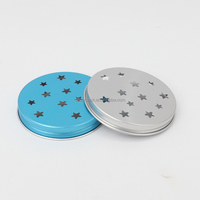 Pot de bougie en aluminium 68mm PET désodorisant pot trou creux couvercle en aluminium