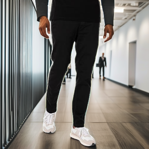 Nuevos Pantalones Casuales Ligeros de Otoño para Hombre, de Tubo Recto, Teñido Liso, Color Puro, 100% Algodón Transpirable, con Cierre de Cremallera - Product Image 2