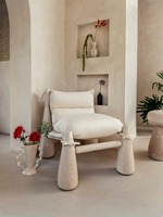 Canapé et fauteuil en bois de style rétro nordique - Cadre en bois massif multicolore pour salon, balcon, hôtel et villa