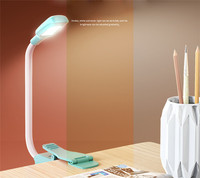 Lampe de lecture à 16 LED rechargeable par USB, lumière de lecture à 3 niveaux, lumière ambrée, portable, flexible, facile à clipser, lampe de lecture de nuit