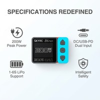 Chargeur/déchargeur intelligent SkyRC B6 Neo 200W 10A DC PD à double entrée pour batteries LiPo LiHV LiFe NiMH Pb 1-6S de modèles de drones RC