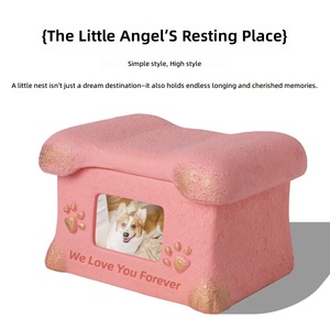 Urna Memorial para Cães e Gatos Pequenos Polandite Portland, Feita à Mão, Clássica, Quadrada, Impermeável, Personalizada e Ecológica - Product Image 4
