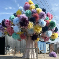 Grand arbre artificiel en roseaux pour feux d'artifice, ornement paysager pour centres commerciaux et espaces publics, accessoire photo