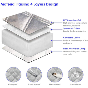 Housse de protection <span class=keywords><strong>pare</strong></span>-<span class=keywords><strong>brise</strong></span> de voiture contre la neige et le gel, avec bords magnétiques, épaisseur 4 couches - Product Image 6