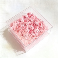 Boîte en acrylique transparente de forme carrée, petite, prix de gros, pour l'emballage de cadeaux de festival, rangement de cadeaux, boîte d'exposition en acrylique