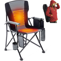 Fauteuil de camping chauffant Feistel Heat, pliable, portable, avec cadre métallique, idéal pour la chasse, la pêche, le camping, et comme chaise de stade confortable.